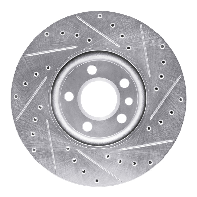 R1 Concepts R1 01-03 Volkswagen EuroVan Front Left Drilled & Slotted Silver Brake Rotor