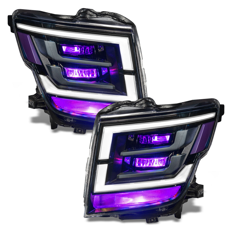ORACLE Lighting Oracle 21-22 Nissan Titan Demon Eye RGB Headlight Upgrade Kit - ColorSHIFT w/o Controller