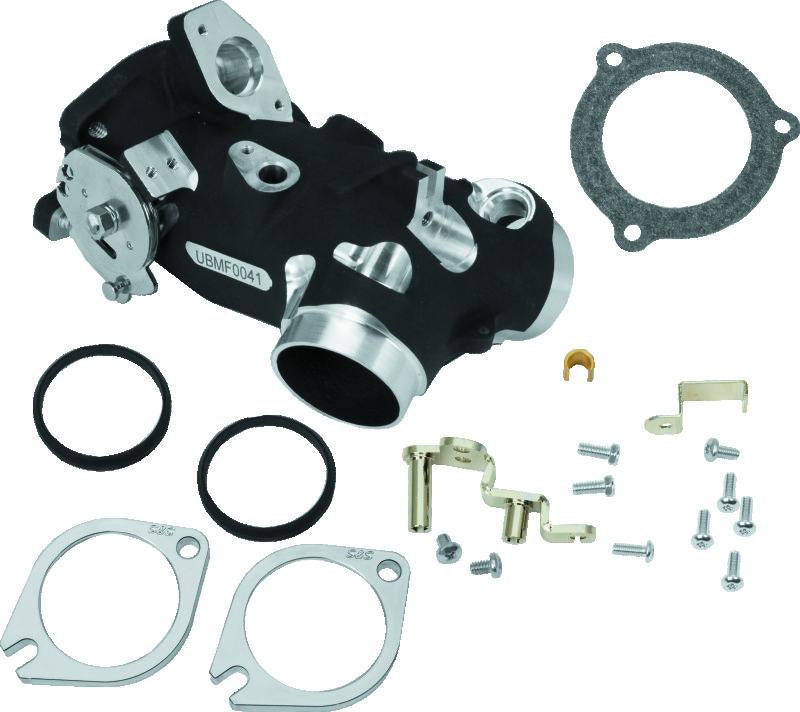 S&S Cycle 2006+ BT Size Code 417 Throttle Body Kit - Wrinkle Black