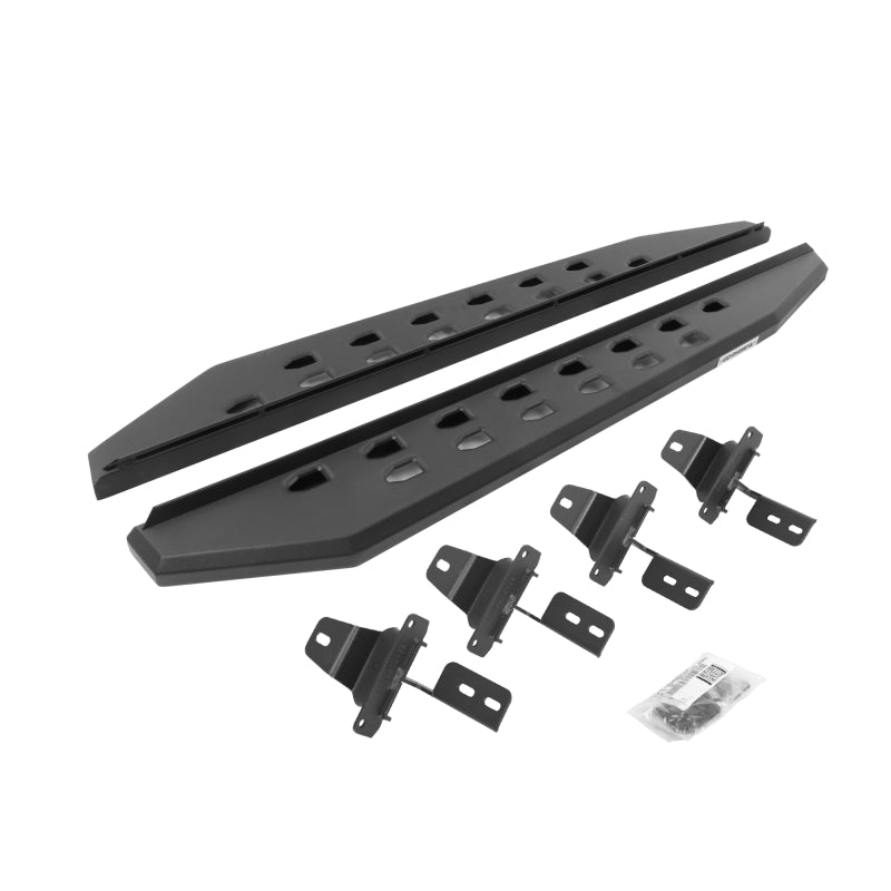 Go Rhino 18-22 Jeep Wrangler JL 2DR RB20 Slim Running Boards Kit (Incl. Brackets) - Tex. Blk