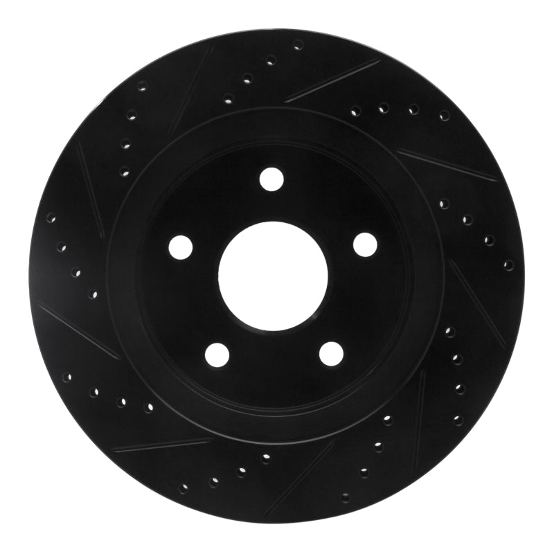 R1 Concepts R1 02-24 Chrysler ASPEN Front Right Drilled & Slotted Black Brake Rotor