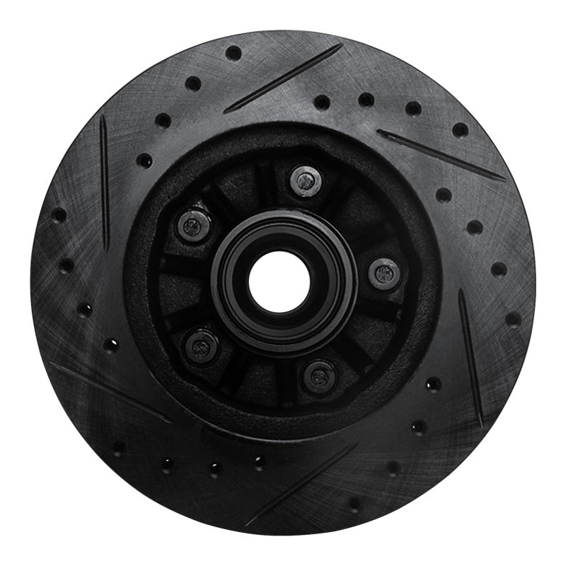 R1 Concepts R1 95-97 Ford Ranger (USA/Canada) Front Right Drilled & Slotted Black Brake Rotor