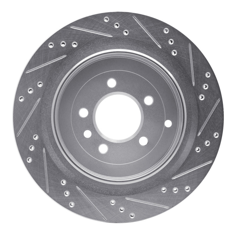 R1 Concepts R1 05-16 Land Rover Discovery (Latin America) Rear Left Drilled & Slotted Silver Brake Rotor