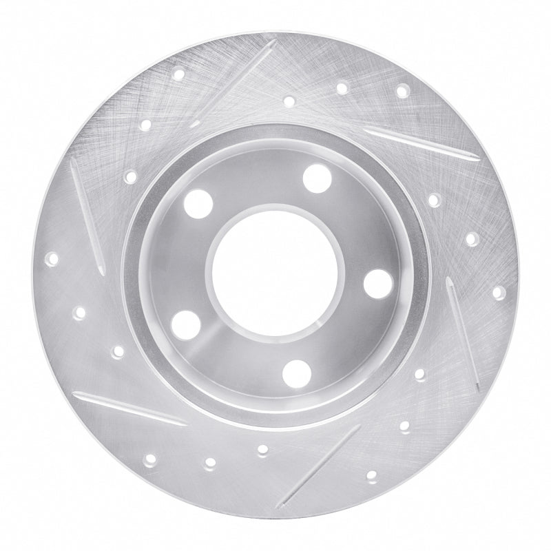 R1 Concepts R1 92-05 Audi A6 (Mexico) Rear Right Drilled & Slotted Silver Brake Rotor