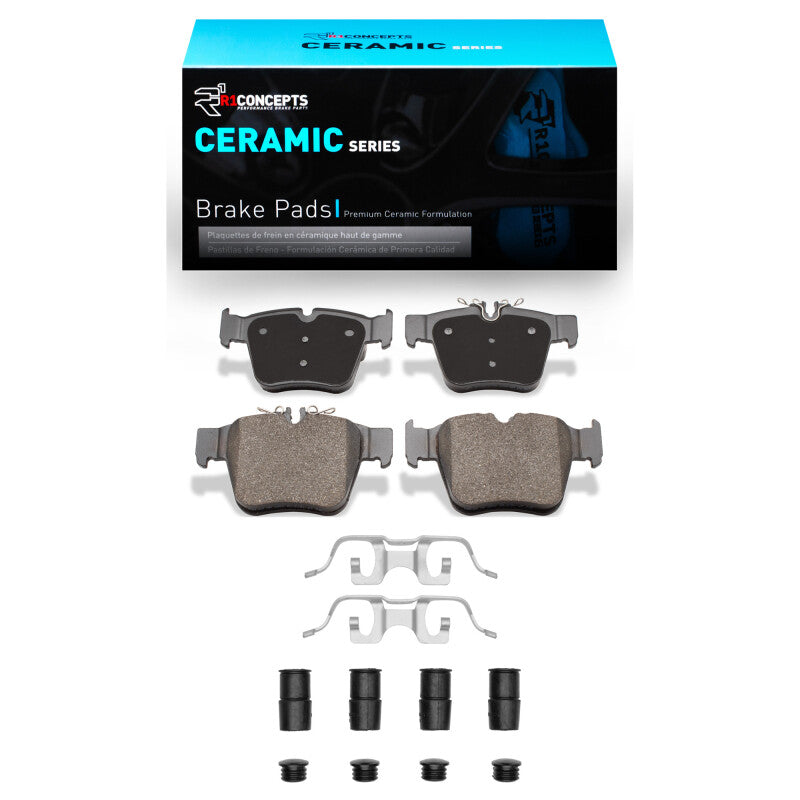 R1 Concepts R1 16-23 Mercedes-Benz GLC43 AMG Rear Ceramic Pads & Hardware Kit