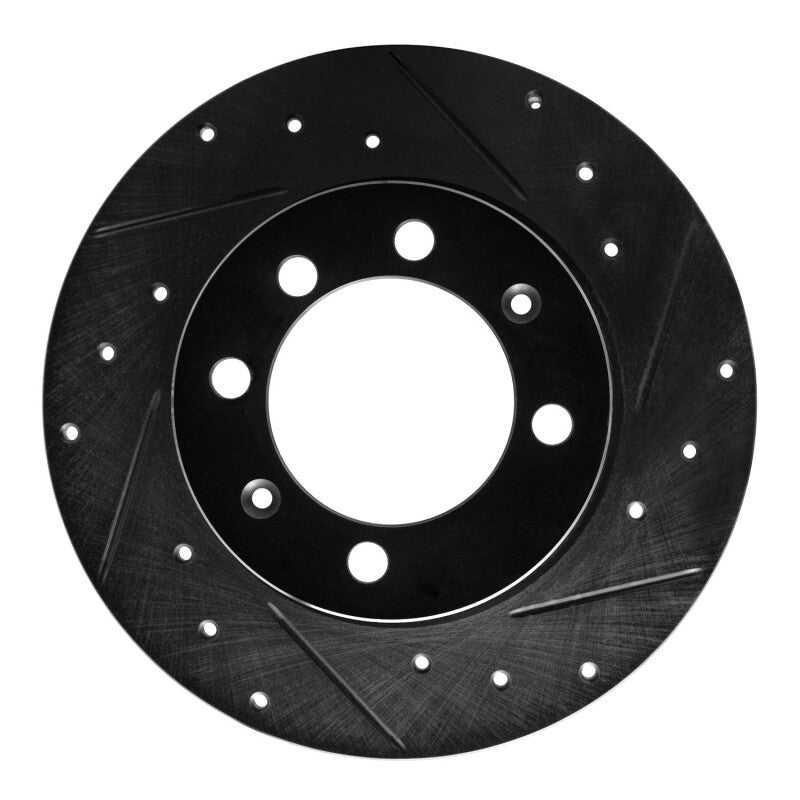 R1 Concepts R1 69-87 Saab 99 Rear Right Front Right Drilled & Slotted Black Brake Rotor