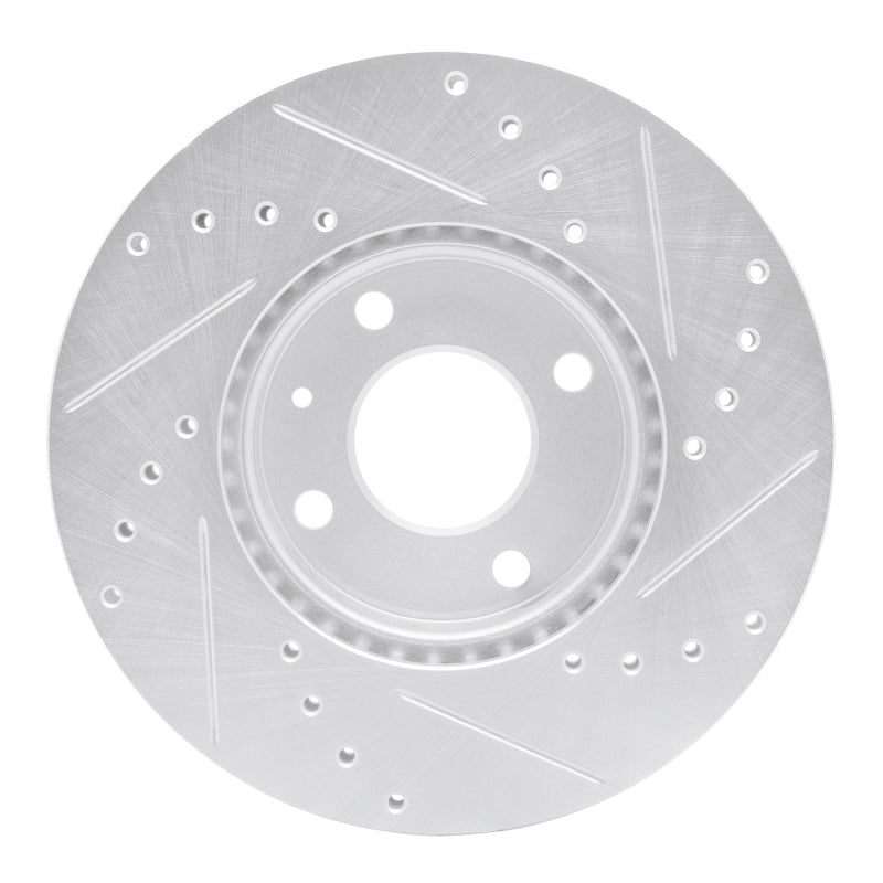 R1 Concepts R1 16-22 Chevrolet SPARK (USA/Canada) Front Left Drilled & Slotted Silver Brake Rotor