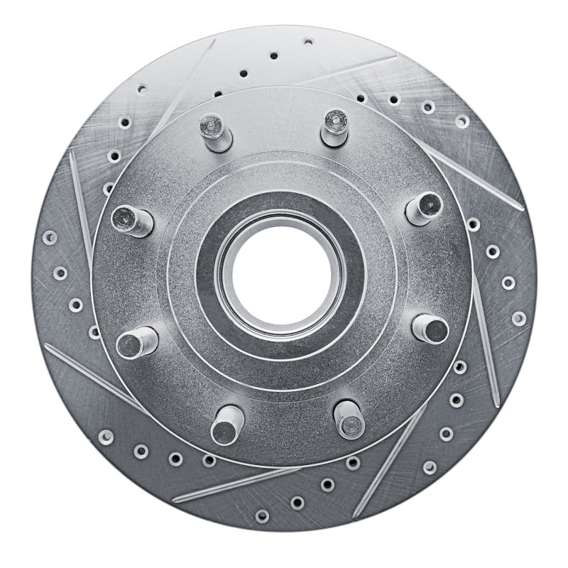 R1 Concepts R1 94-94 Ford E-350 Econoline Front Left Drilled & Slotted Silver Brake Rotor