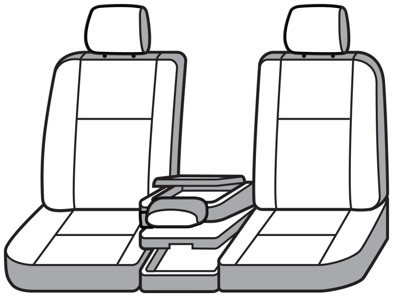 Covercraft 23-26 Ford F250-F550 SD Leatherette PrecisionFit Custom Front Row Seat Covers - Med Grey