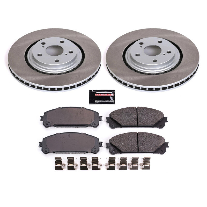 PowerStop Power Stop 11-20 Toyota Sienna Front Semi-Coated Rotor Kit