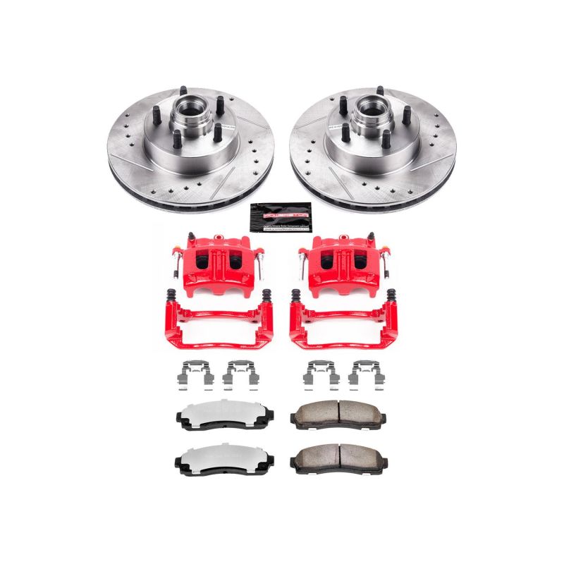 PowerStop Power Stop 10-11 Ford Ranger Front Z36 Truck & Tow Kit w/Cals
