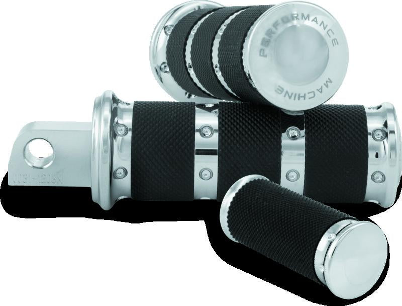 Performance Machine Footpegs XLS - Chrome
