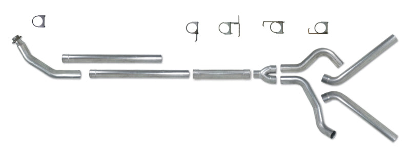 Diamond Eye Performance Diamond Eye KIT 4in Turbo Back MFLR RPLCMENT PIPE DUAL AL: 94-02 DODGE CUMMINS 5.9L