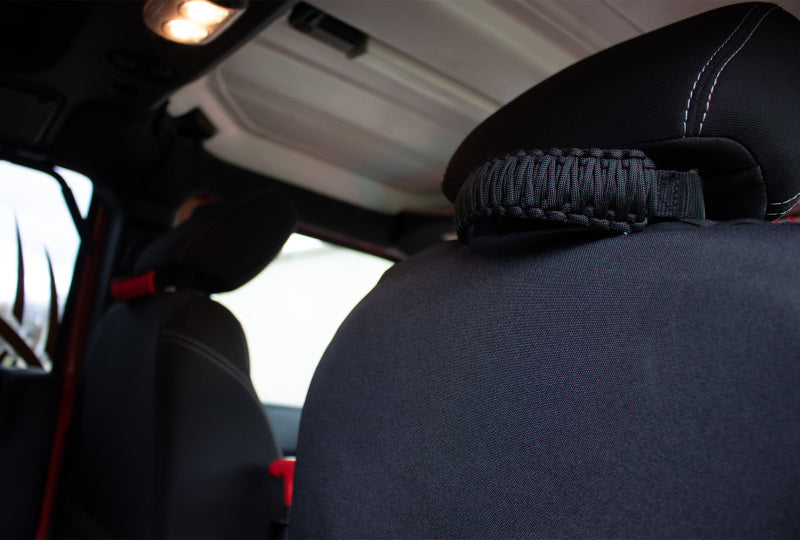 Fishbone Offroad Head Rest Paracord Grab Handles - Black