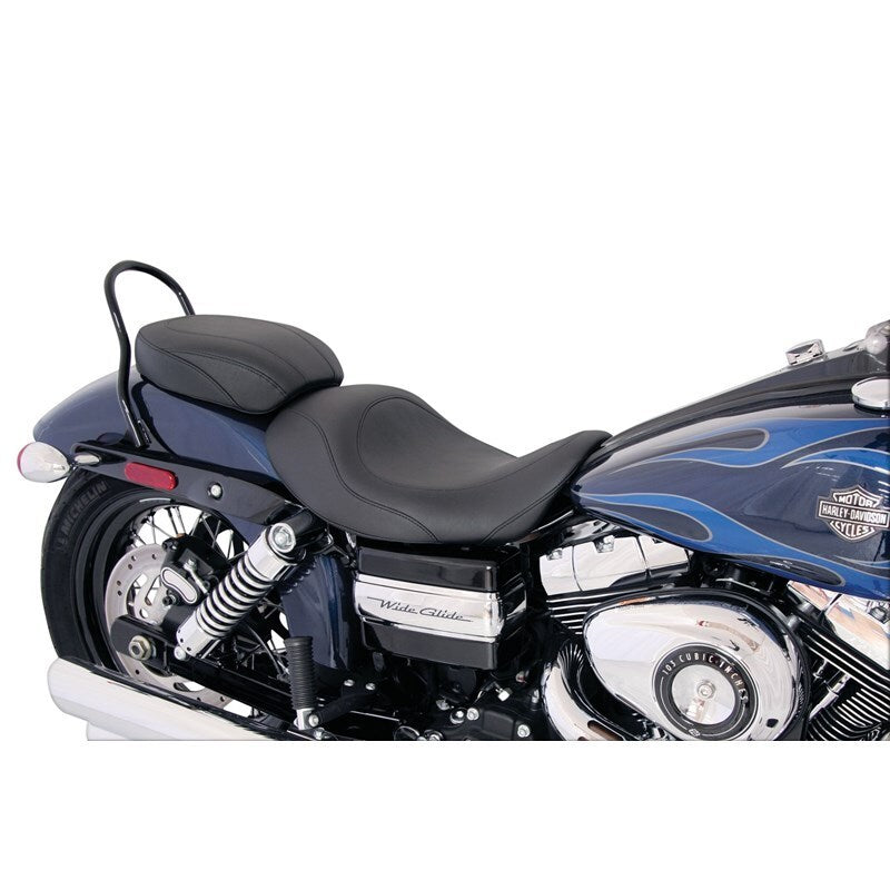 Mustang Motorcycle Mustang 06-17 Harley Dyna Wide Tripper Forward Solo Seat - Black