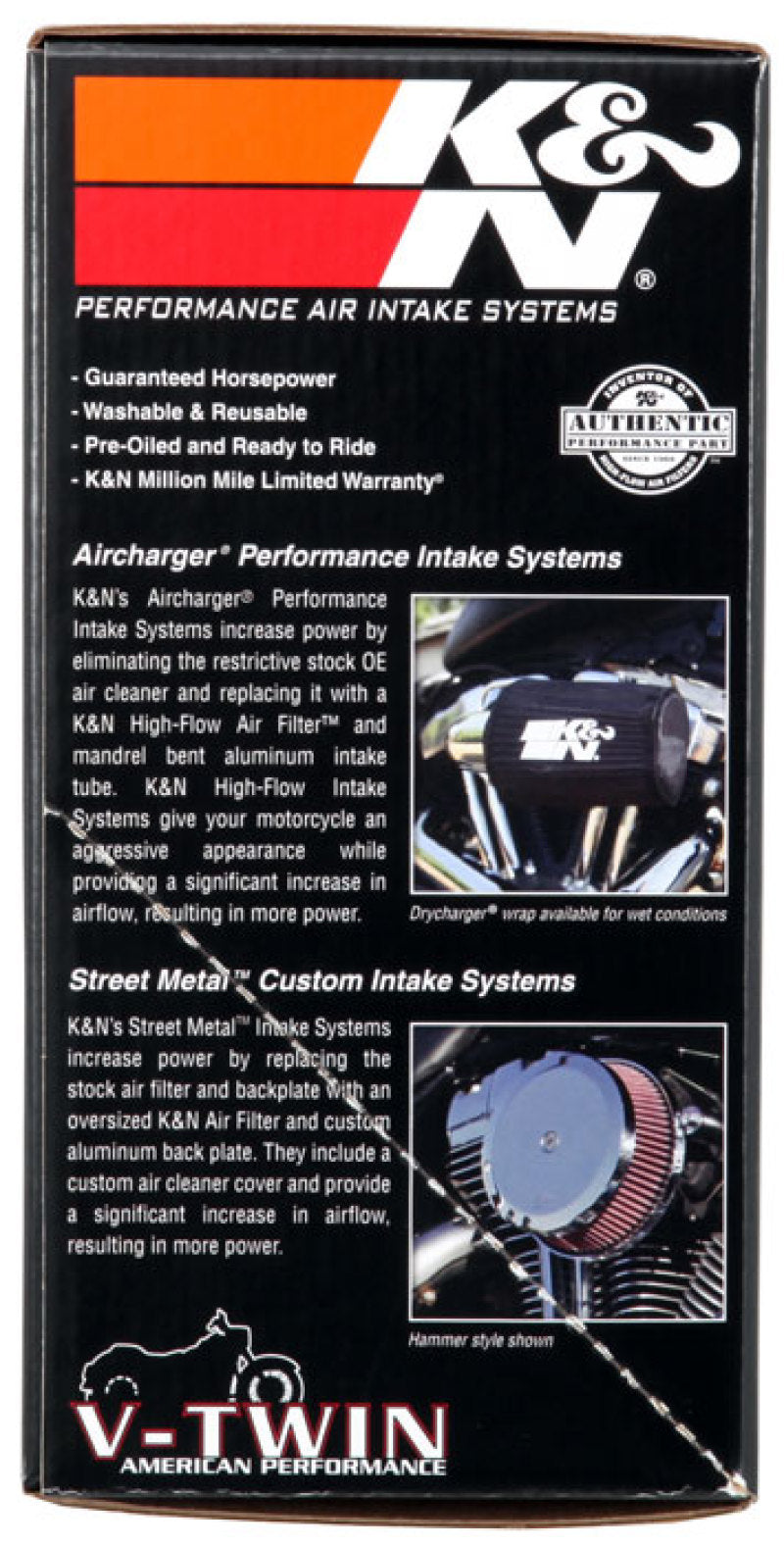 K&N Engineering K&N FIPK H/D Touring Models 2017-2018 BLACK Performance Air Intake System