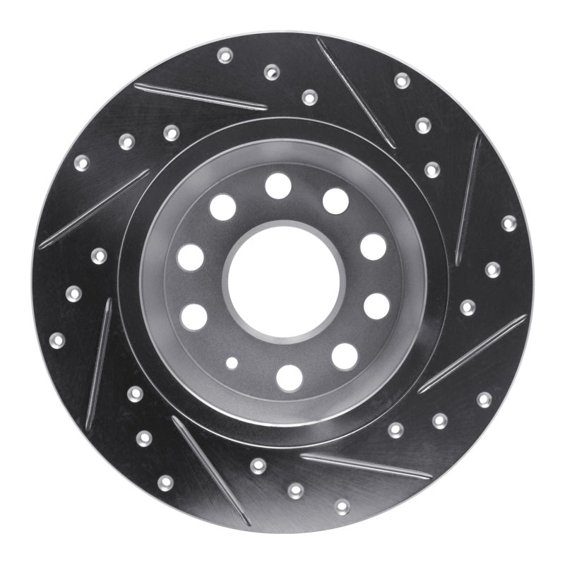 R1 Concepts R1 05-18 Audi Q3 (Mexico) Rear Left Drilled & Slotted Silver Brake Rotor