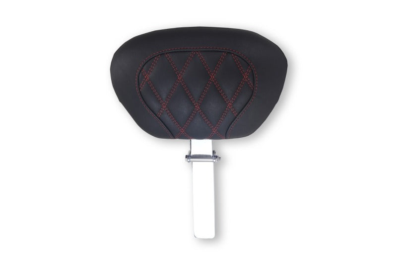 Mustang Motorcycle Mustang 08-25 Harley FL Touring Rd King Sp, Rd Glide Ltd, Dble Diamond Driver Backrest - Black/AB