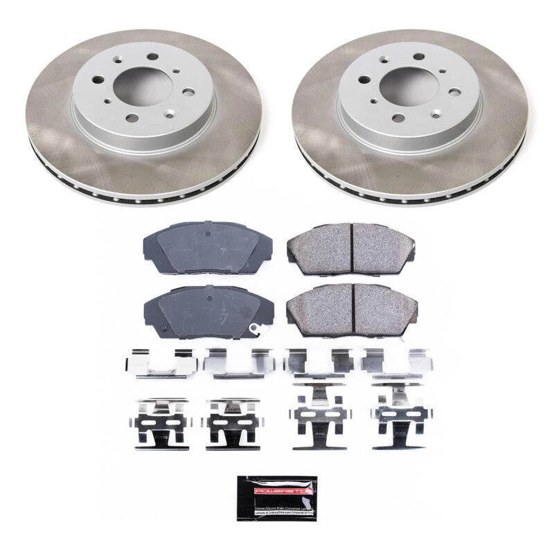PowerStop Power Stop 90-93 Honda Civic Front Semi-Coated Rotor Kit