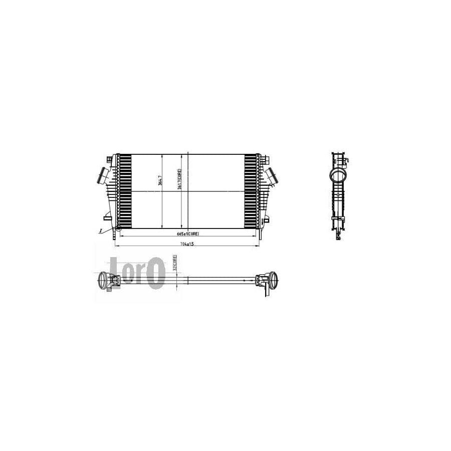 Abakus 0370180005 Intercooler for Opel Insignia