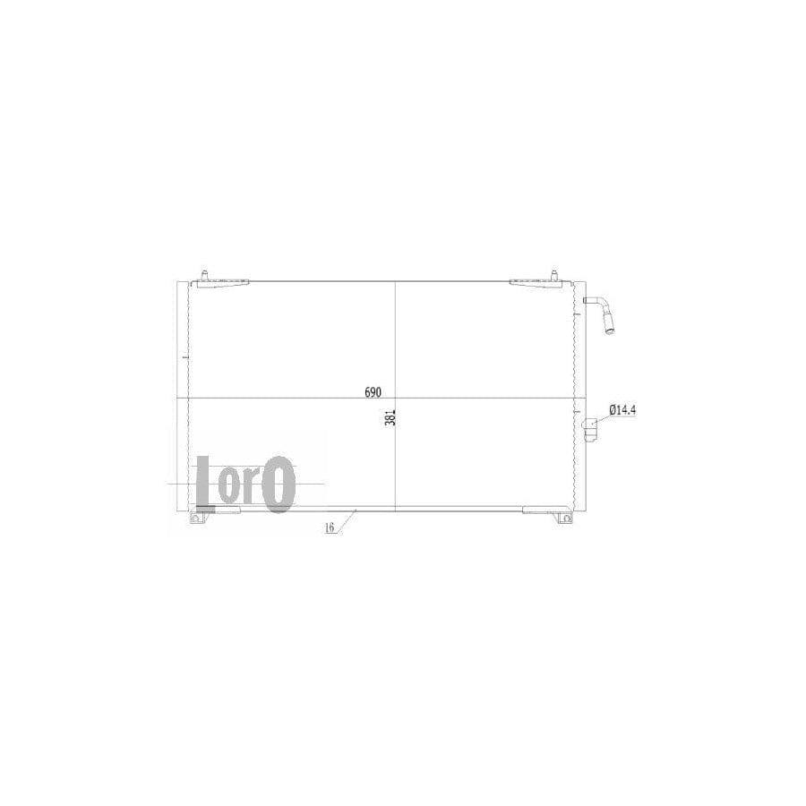Abakus 0380160014 Air Conditioning Condenser for Peugeot 406