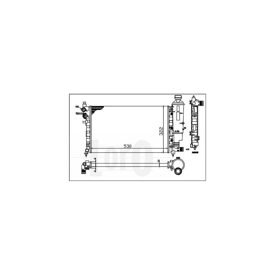 Abakus 0380170016 Engine Radiator for Peugeot 106 II Hatchback (1A, 1C)