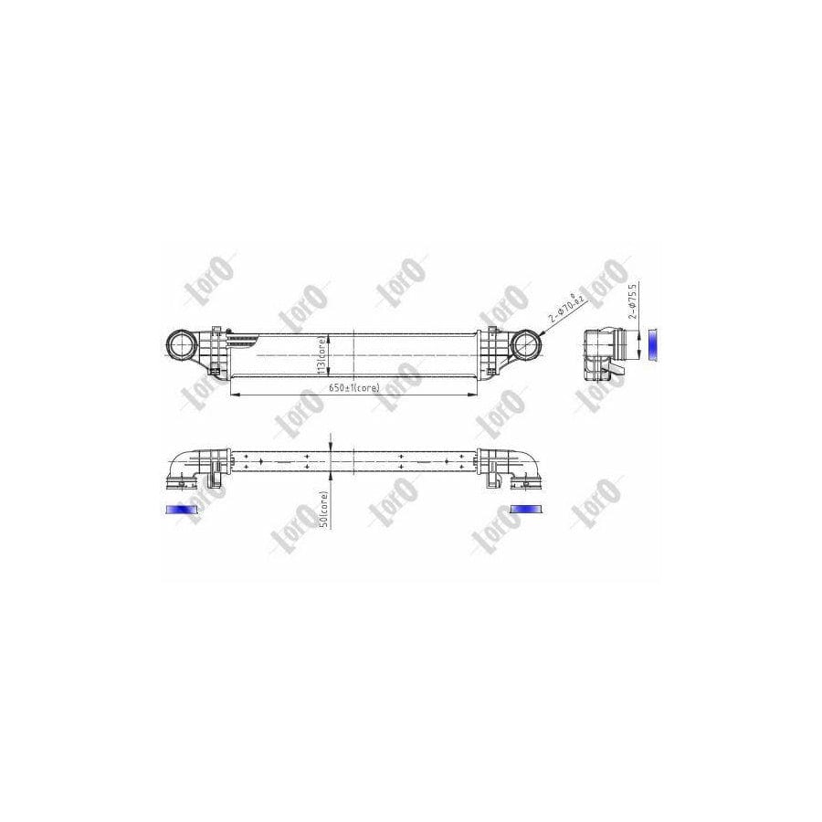 Abakus 0540180011 Intercooler Suitable for Mercedes-Benz E-Class
