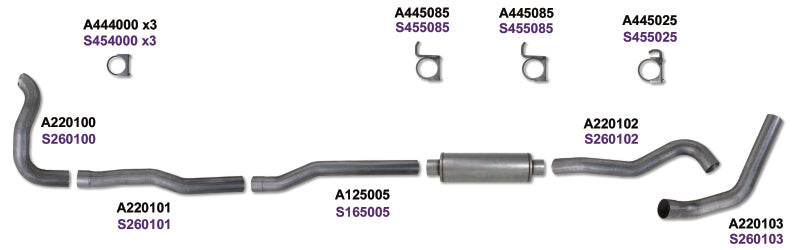 Diamond Eye Performance Diamond Eye KIT 4in Turbo Back MRP SGL SS DDG4X4 89-93 Dodge 5.9L Cummins 2500/3500 No Muffler