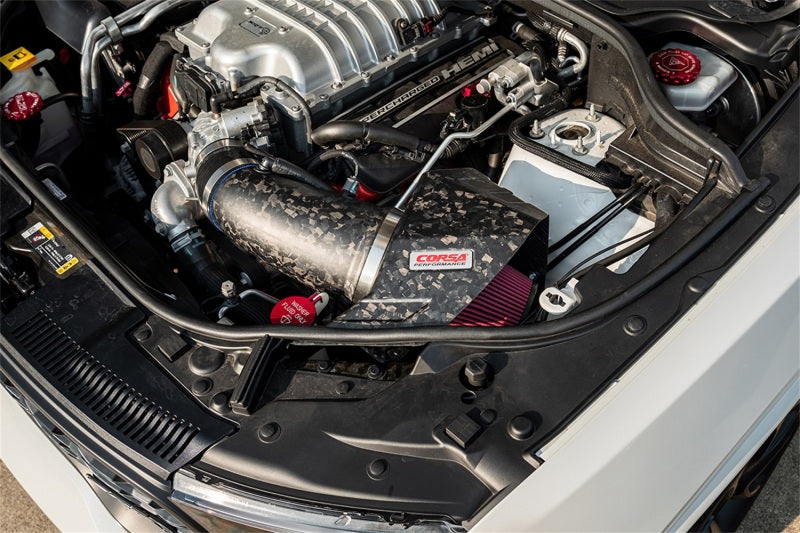 CORSA Performance Corsa 2020-2025 Dodge Durango SRT Hellcat Carbon Fiber Air Intake w/ DryTech Forged CF - Black