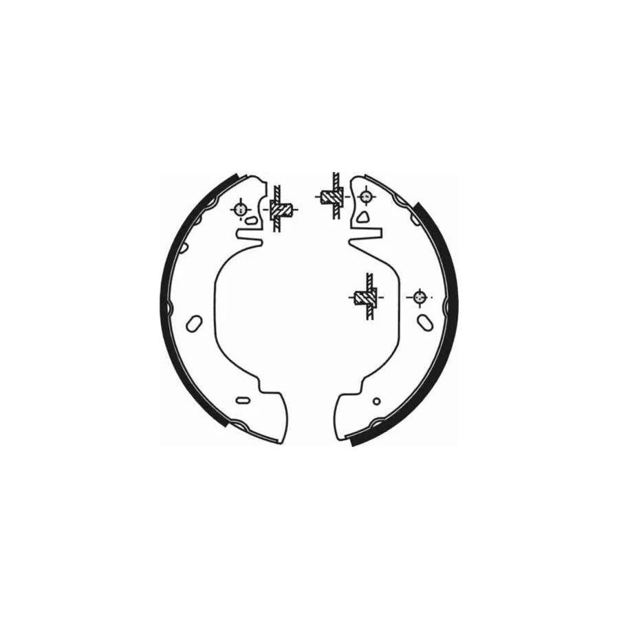 ABE C0G023ABE Brake Shoe Set for Ford Transit
