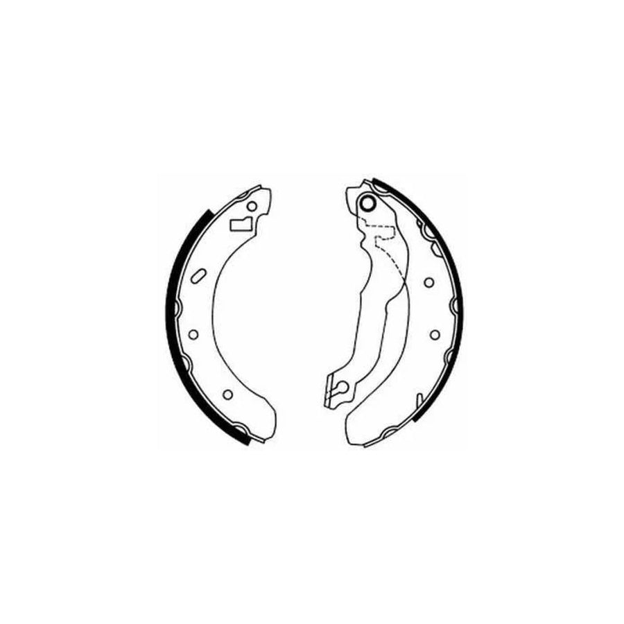 ABE C0G028ABE Brake Shoe Set for Ford Escort