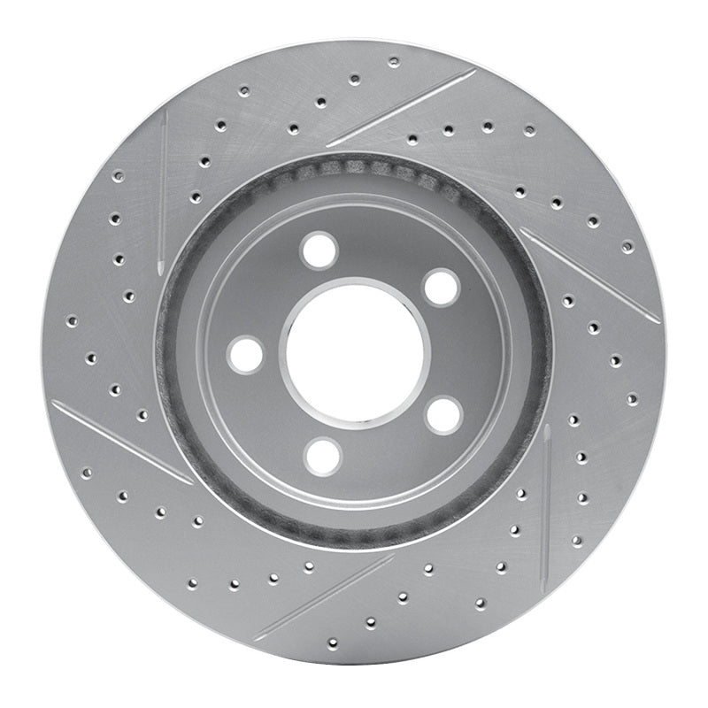 R1 Concepts R1 08-12 Jeep J8 Front Right Drilled & Slotted Geo-Carbon Rotor