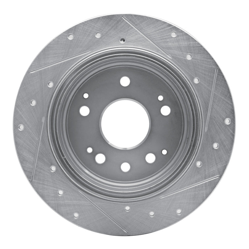 R1 Concepts R1 01-03 Acura CL Rear Left Drilled & Slotted Silver Brake Rotor