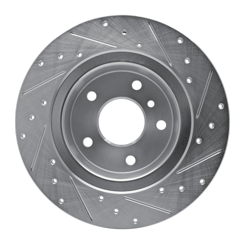 R1 Concepts R1 94-04 Land Rover Range Rover Rear Left Drilled & Slotted Silver Brake Rotor