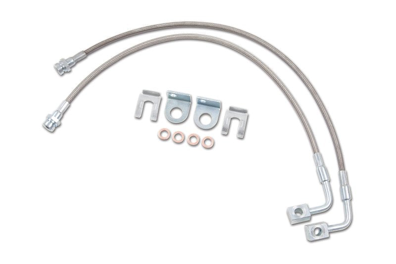 Zone Offroad 07-18 Jeep Wrangler JK Rear 4-6in Stainless Brake Lines