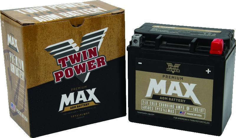 TwinPower Twin Power GYZ-16HL Premium MAX Battery Replaces H-D 65958-04 Made in USA 240 CCA