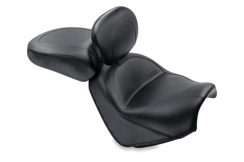 Mustang Motorcycle Mustang 05-11 Suzuki Boulevard M50 Standard Touring 2PC Seat w/Driver Backrest - Black