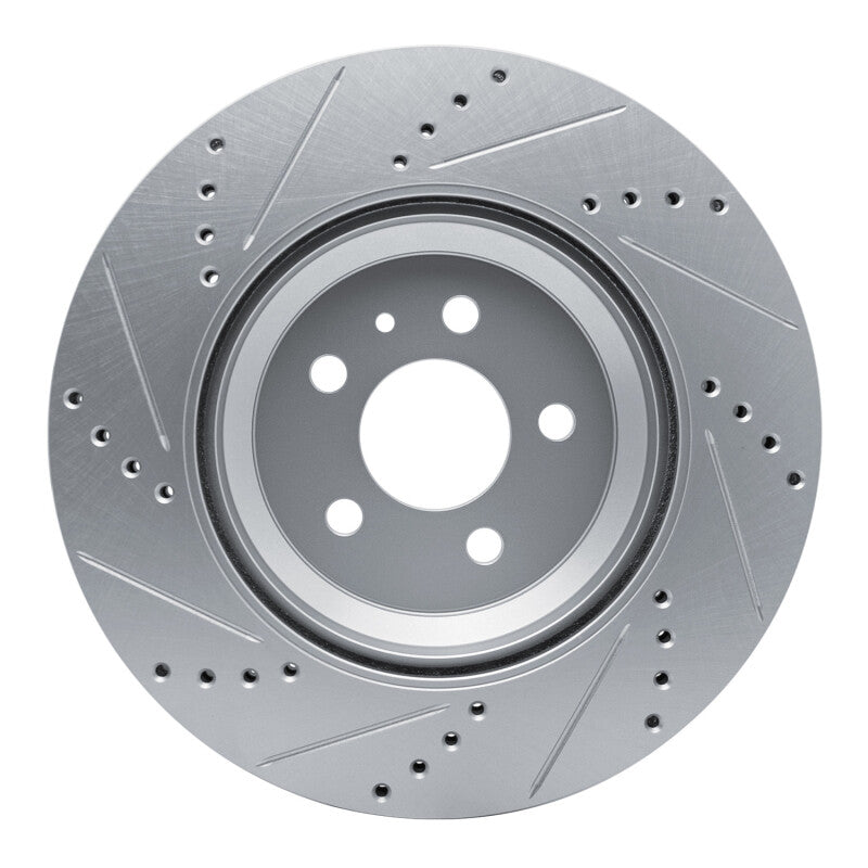 R1 Concepts R1 17-25 Tesla Model 3 Rear Right Drilled & Slotted Silver Brake Rotor