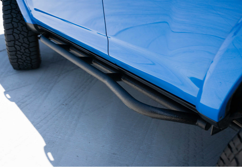Cali Raised LED Cali Raised 10-24 Toyota 4Runner Trail Edition Bolt On Rock Sliders - Kick Out / Raw