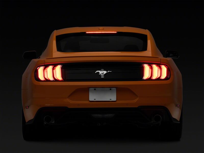 Raxiom 15-23 Ford Mustang Euro Style LED Tail Lights- Gloss Black Housing- Red Lens