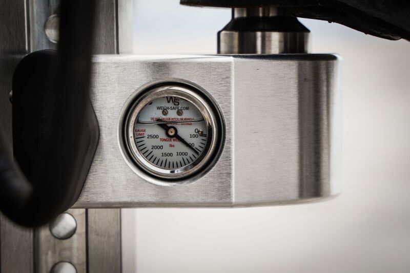 Weigh Safe 10in Drop Hitch w/Built-in Scale & 3in Shank (10K/21K GTWR) w/WS05 - Aluminum