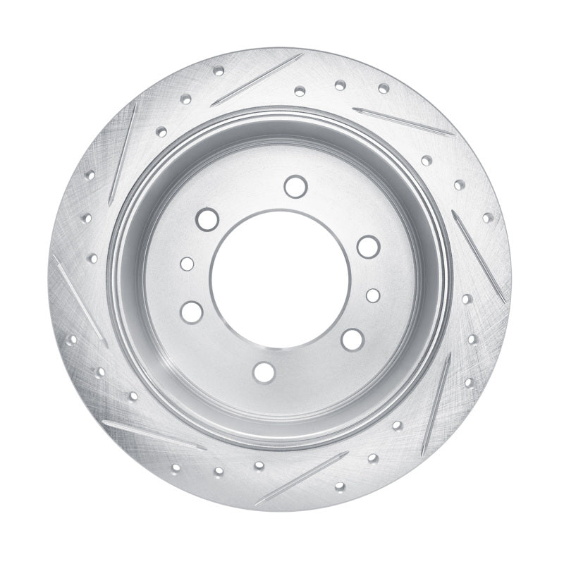 R1 Concepts R1 06-10 Hummer H3 Rear Right Drilled & Slotted Silver Brake Rotor