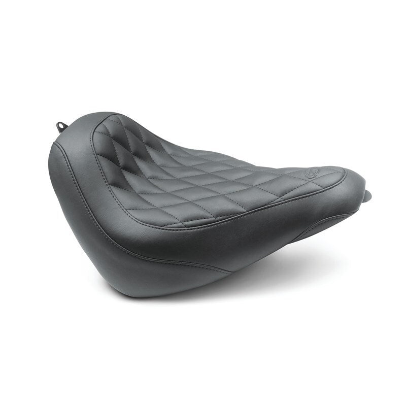 Mustang Motorcycle Mustang 18-21 Harley Softail Slim Wide Tripper Solo Seat Diamond Stitch - Black