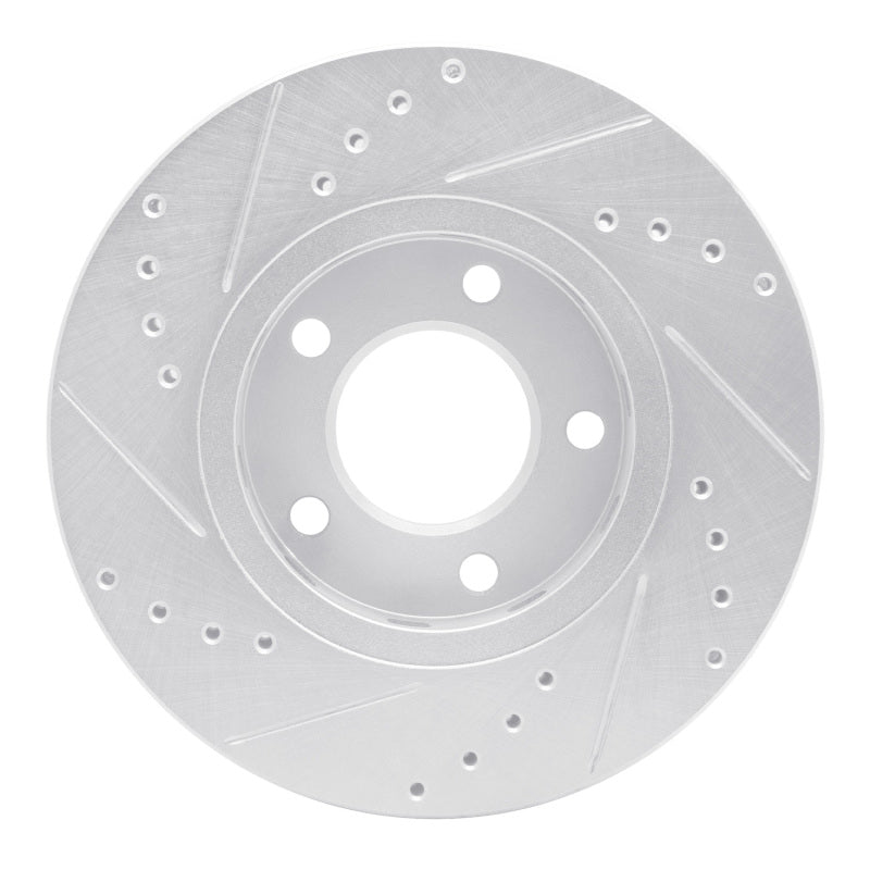 R1 Concepts R1 01-07 Chrysler Voyager Front Right Drilled & Slotted Silver Brake Rotor
