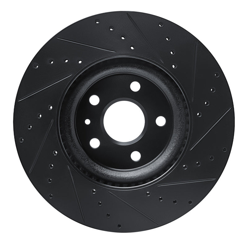 R1 Concepts R1 13-19 Buick Regal Front Left Drilled & Slotted Black Brake Rotor