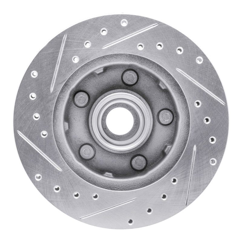 R1 Concepts R1 1983-1997 Ford AEROSTAR Front Right Drilled & Slotted Silver Brake Rotor
