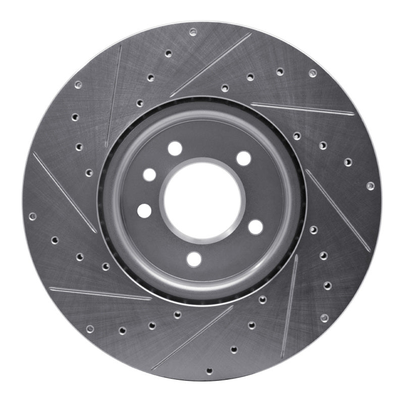 R1 Concepts R1 18-20 Land Rover Range Rover Sport Front Right Drilled & Slotted Silver Brake Rotor