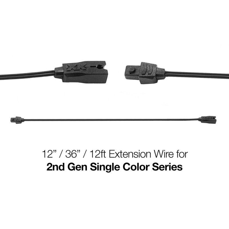 XKGLOW XK Glow Single Color Series 2nd Gen 2pin Extension Wire for 36In