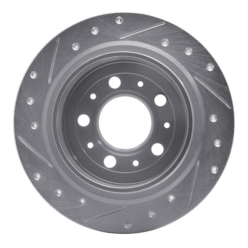 R1 Concepts R1 97-98 Volvo V90 Rear Right Drilled & Slotted Silver Brake Rotor