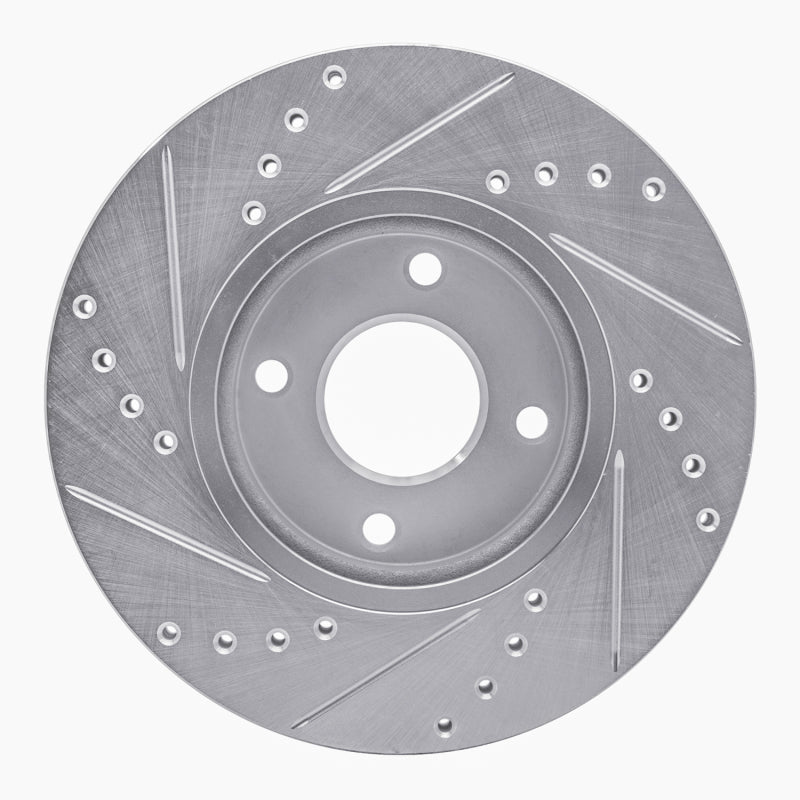 R1 Concepts R1 14-23 Ford Fiesta (USA/Canada) Front Right Drilled & Slotted Silver Brake Rotor
